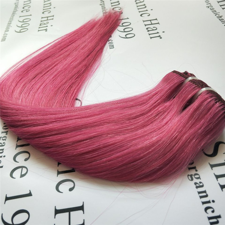 human hair clip in pink wholesale online shop C22